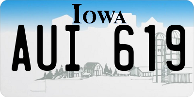 IA license plate AUI619