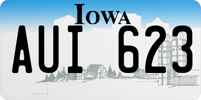 IA license plate AUI623