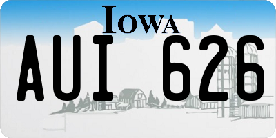 IA license plate AUI626