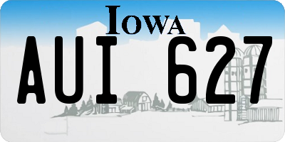IA license plate AUI627