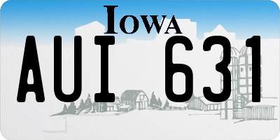 IA license plate AUI631