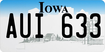 IA license plate AUI633