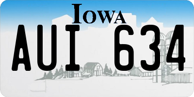 IA license plate AUI634