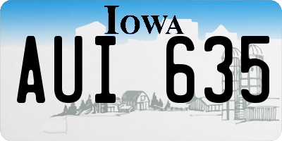 IA license plate AUI635