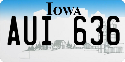 IA license plate AUI636
