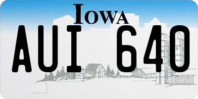 IA license plate AUI640
