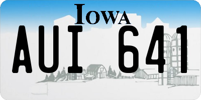 IA license plate AUI641