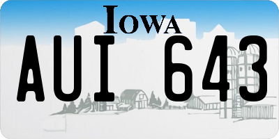 IA license plate AUI643