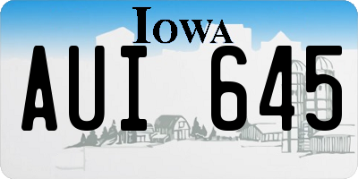IA license plate AUI645