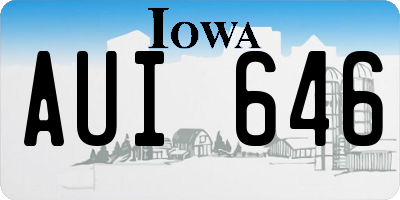 IA license plate AUI646