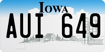 IA license plate AUI649