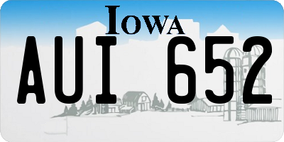IA license plate AUI652