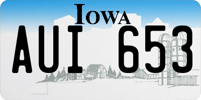 IA license plate AUI653