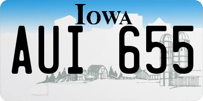 IA license plate AUI655