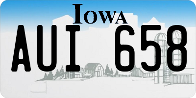 IA license plate AUI658