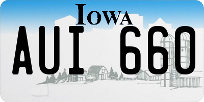 IA license plate AUI660