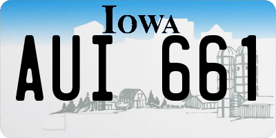 IA license plate AUI661
