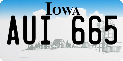 IA license plate AUI665