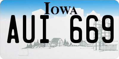 IA license plate AUI669