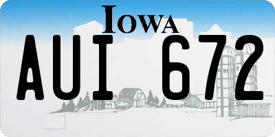 IA license plate AUI672