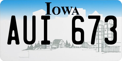 IA license plate AUI673