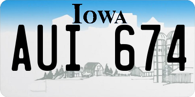 IA license plate AUI674