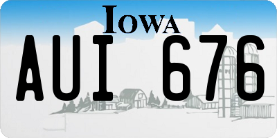 IA license plate AUI676