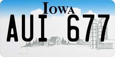 IA license plate AUI677