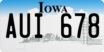 IA license plate AUI678