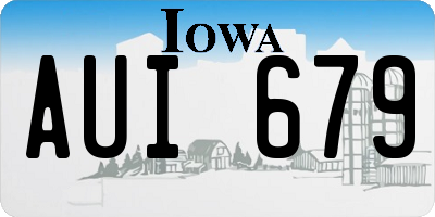 IA license plate AUI679