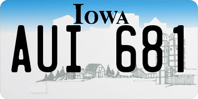 IA license plate AUI681