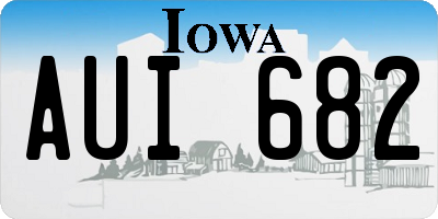 IA license plate AUI682