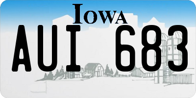 IA license plate AUI683