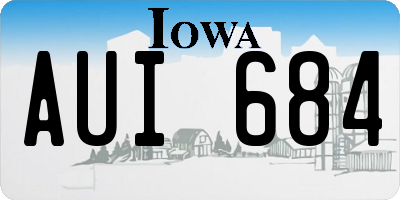 IA license plate AUI684