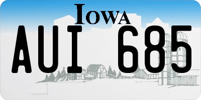 IA license plate AUI685