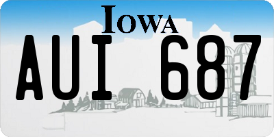 IA license plate AUI687