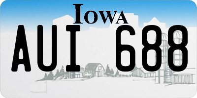 IA license plate AUI688
