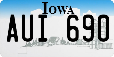 IA license plate AUI690