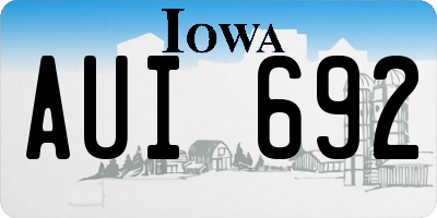 IA license plate AUI692