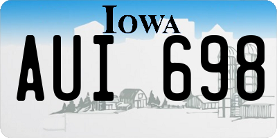 IA license plate AUI698