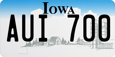 IA license plate AUI700