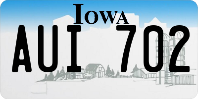 IA license plate AUI702