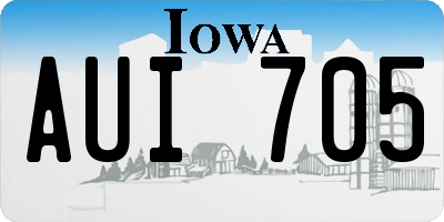 IA license plate AUI705