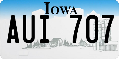 IA license plate AUI707