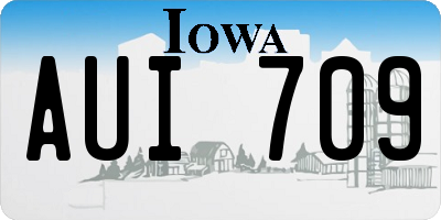 IA license plate AUI709