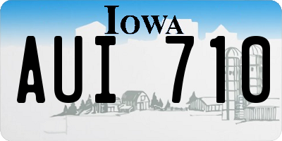 IA license plate AUI710