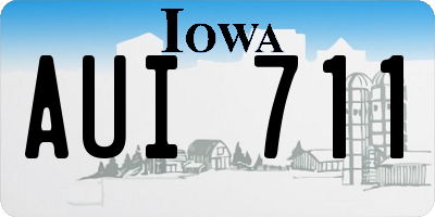 IA license plate AUI711