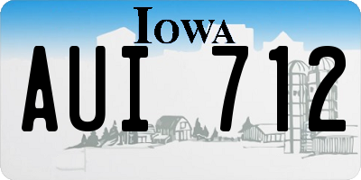 IA license plate AUI712