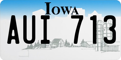 IA license plate AUI713