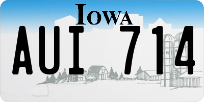 IA license plate AUI714